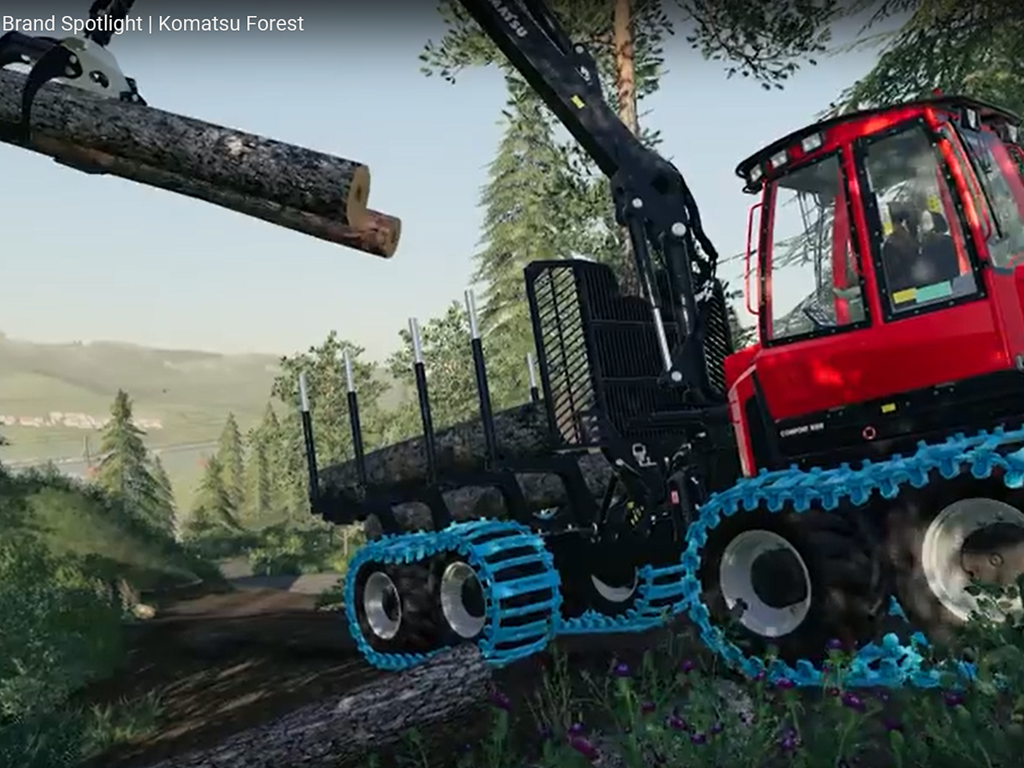 Run a forest machine with Olofsfors tracks in a new video game